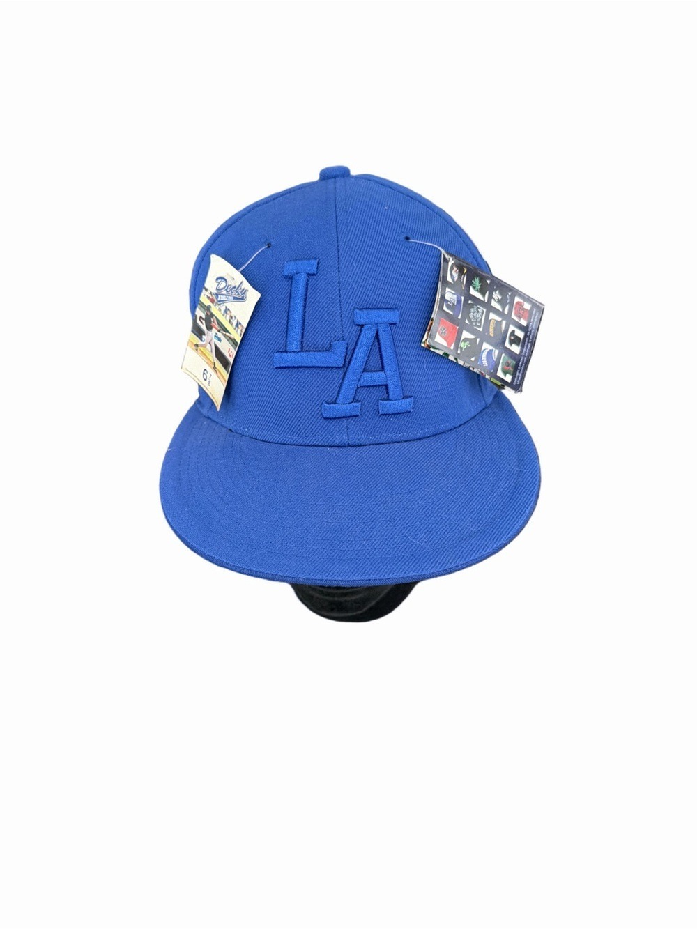 NWT Decky Collectibles Royal Blue LA Embroidered Baseball Cap. Size 6 7/8
